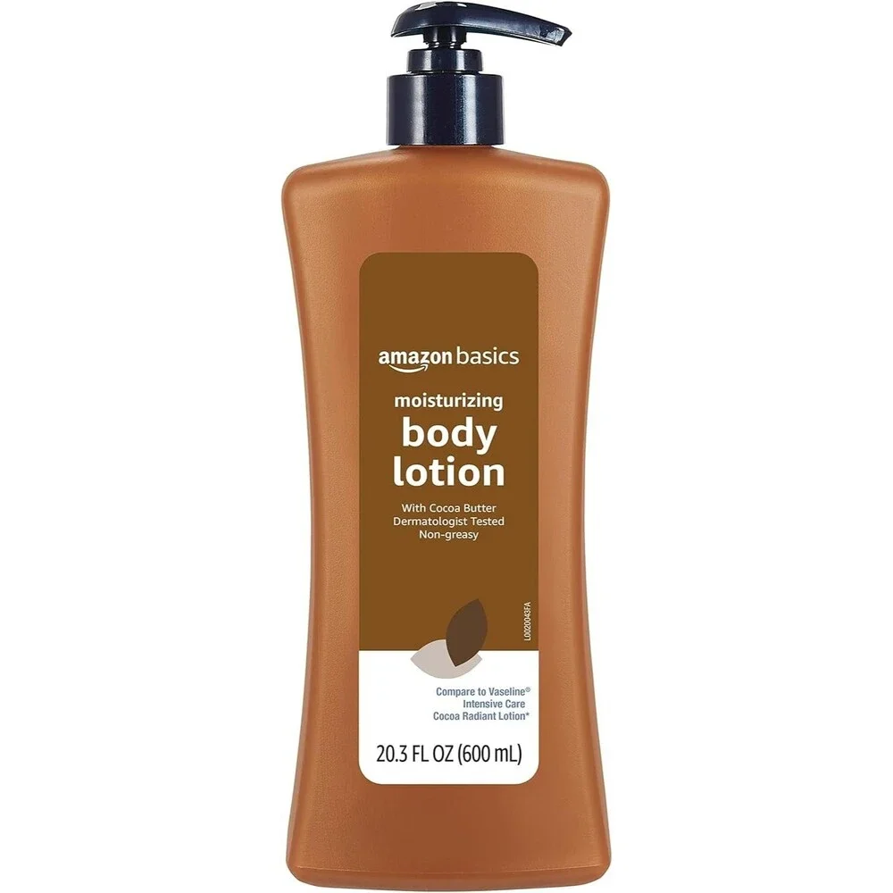 4-Pack Amazon Basics Moisturizing Cocoa Butter Body Lotion for Dry Skin 20.3oz